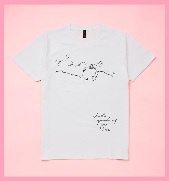 【ama project】「猫」Design by Charlotte Gainsbourg / T-shirt
