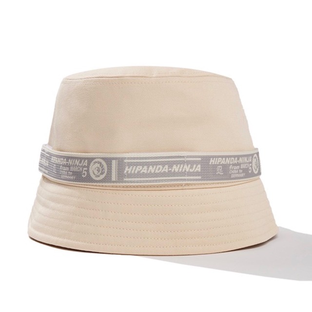 送料無料 【HIPANDA ハイパンダ】男女兼用 バケット ハット 帽子 ベージュ UNISEX HAT / BEIGE