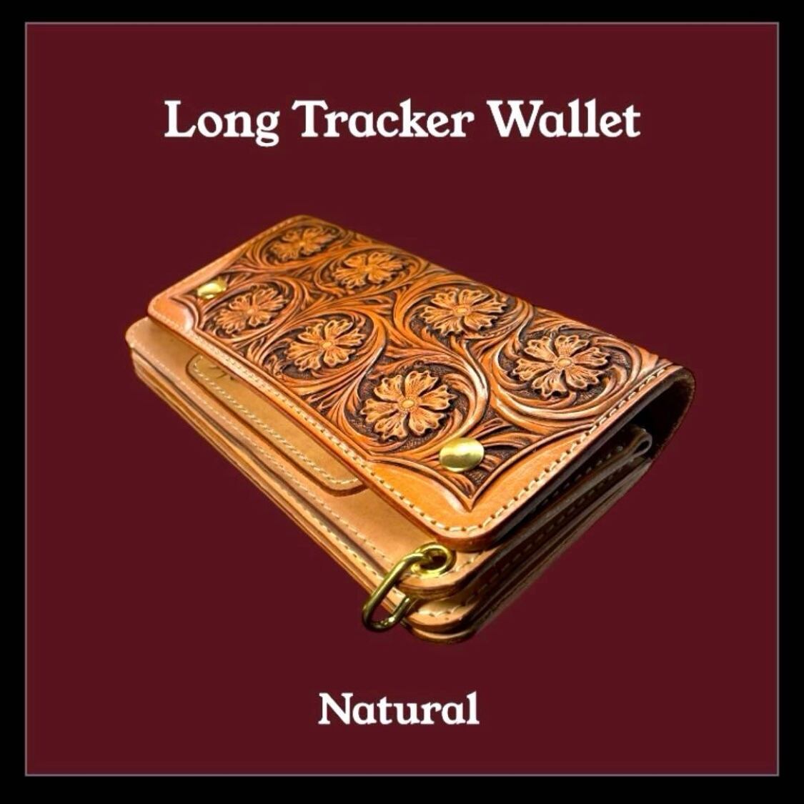 カービング　トラッカーウォレット　Tiger and Rose オールドスクール 受注製作】カービング トラッカーウォレット Tiger and Rose オールド