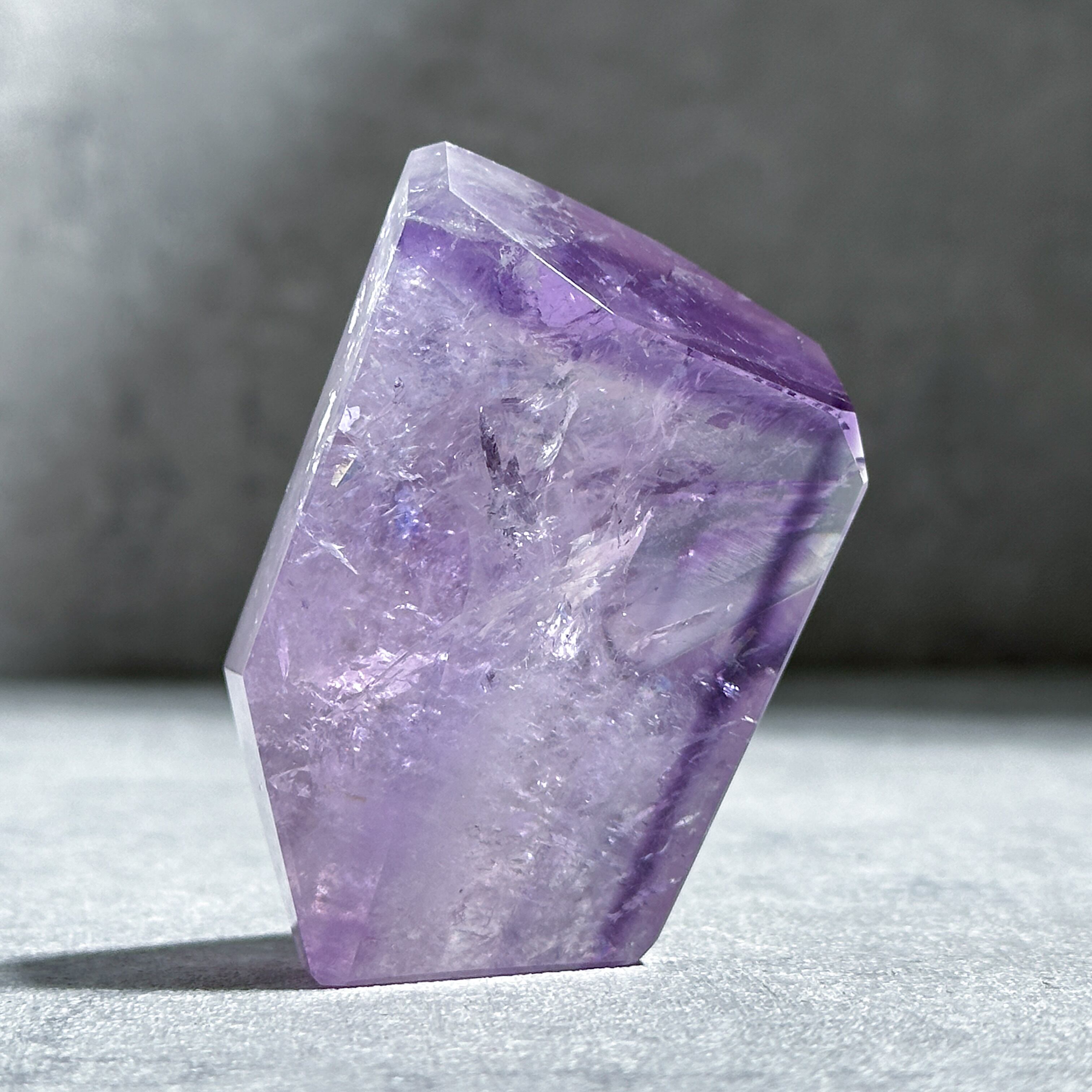 虹◎【ハイクオリティ】ファントムアメジスト フリーフォーム43