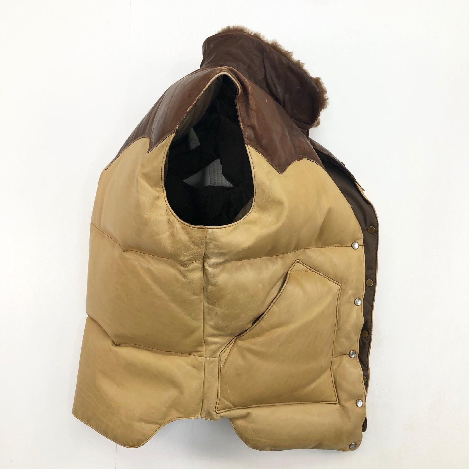 ROCKY MOUNTAIN ロッキーマウンテン 70年代 LDV LEATHER DOWN VEST