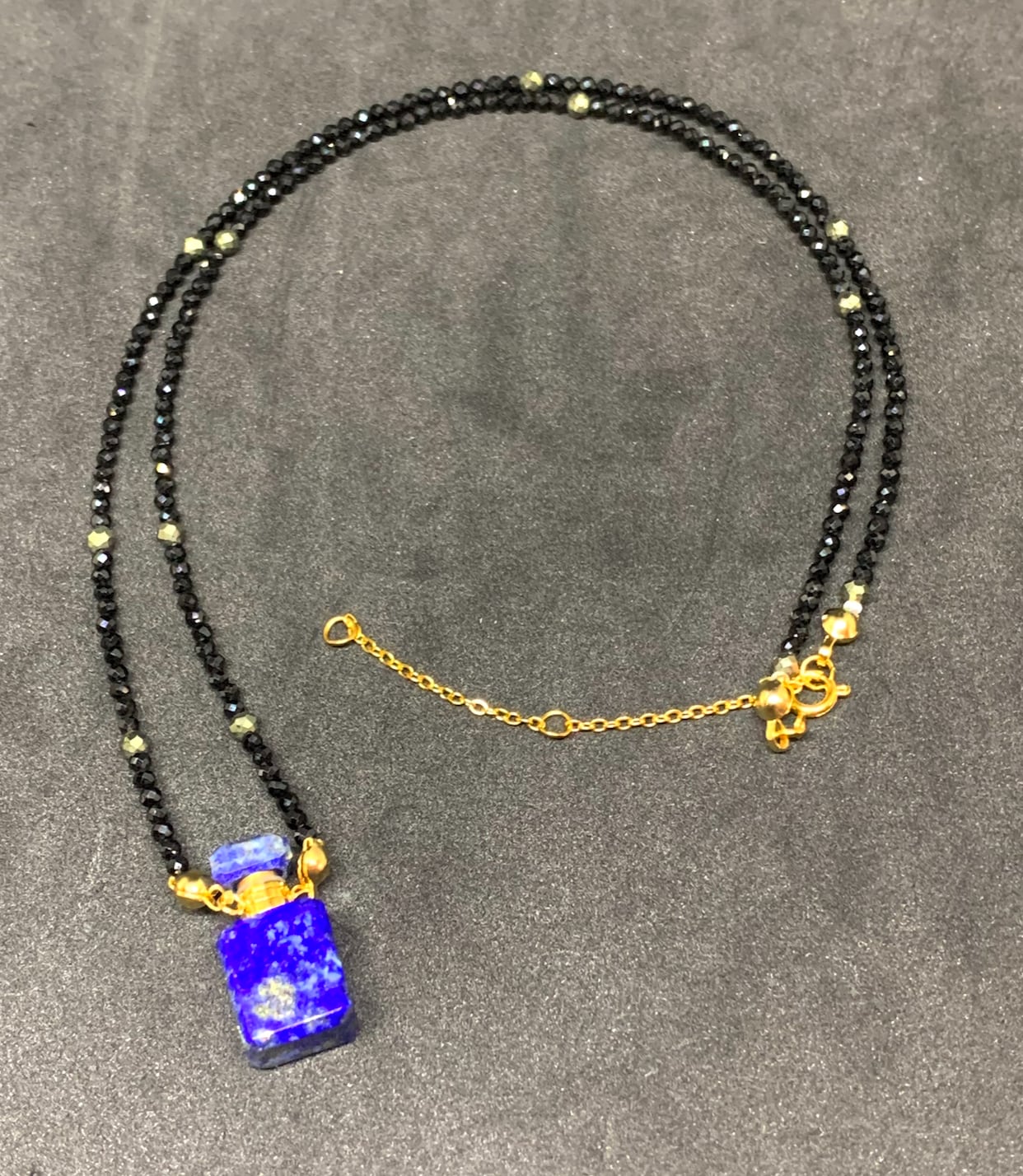 【新作】ラピスラズリ ミニパフュームボトル ペンダント