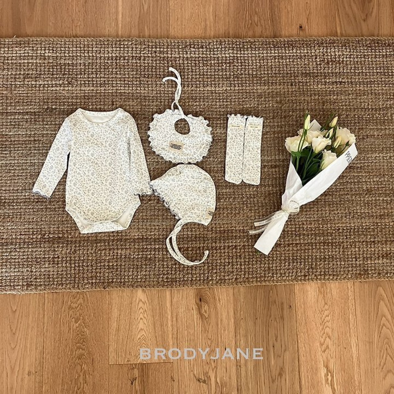 韓国子供服 / 26Autumn / 〖取寄〗Brodyjane / ベイビーリーフベビースーツ / ベビー服 / 赤ちゃん服 / ロンパース *S/M*