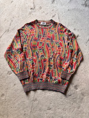 MISSONI SPORT/Multi Color Sweater/ITALY製/48/総柄/ニット/セーター/マルチカラー/ミッソーニ