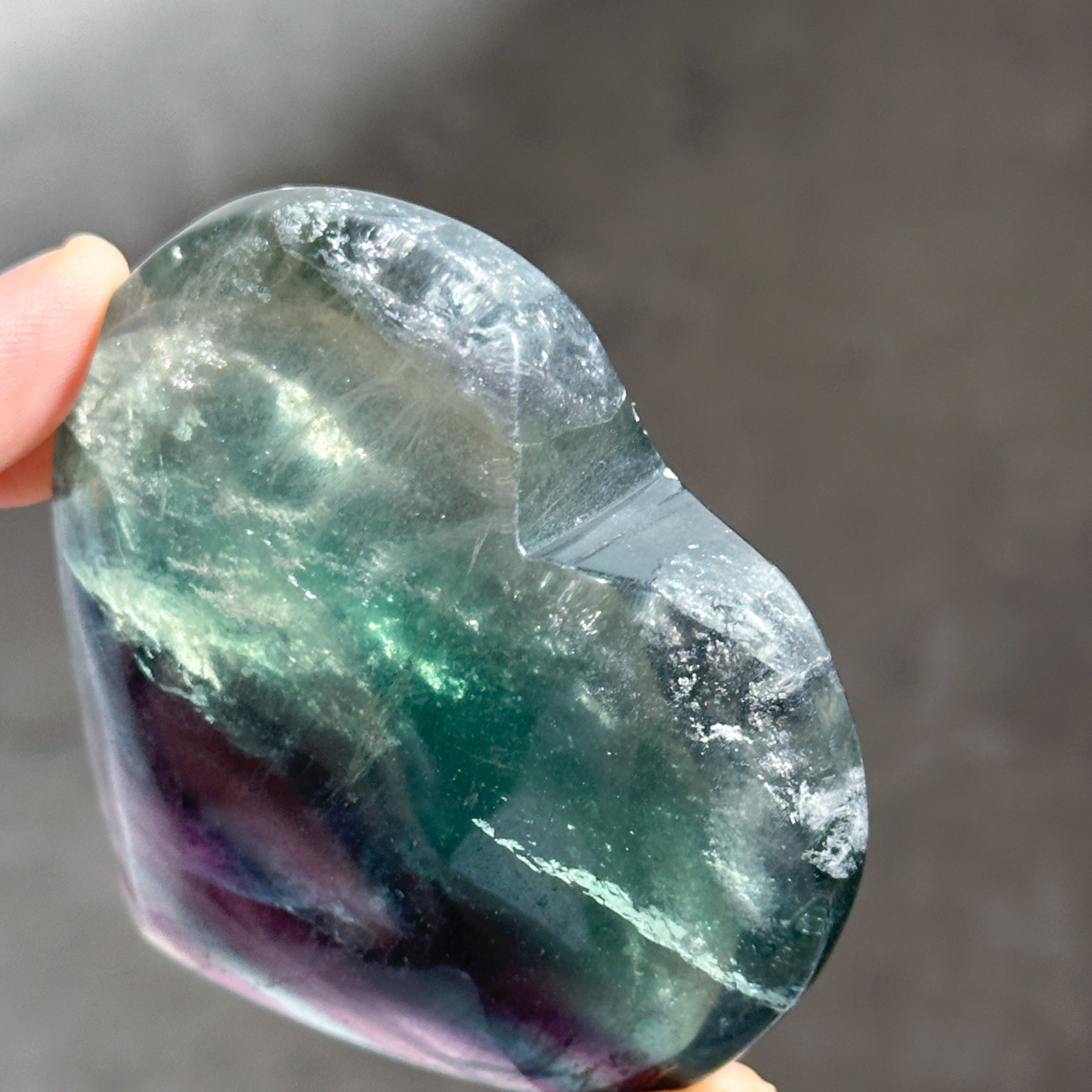 レインボーフローライト ハート35◇ Rainbow Fluorite ◇天然石・鉱物