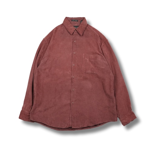 Van Heusen バンヒューセン フェイクスエードシャツ（表記M・実寸L相当）｜NA616