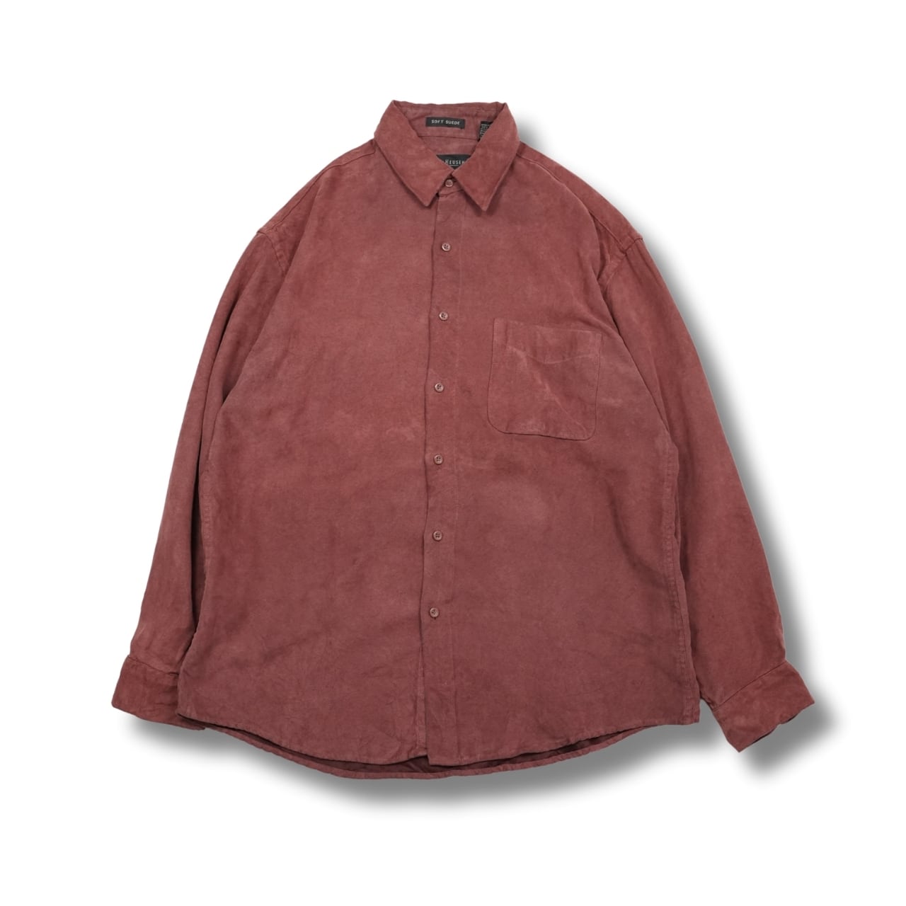 Van Heusen バンヒューセン フェイクスエードシャツ(表記M・実寸L相当)|NA616