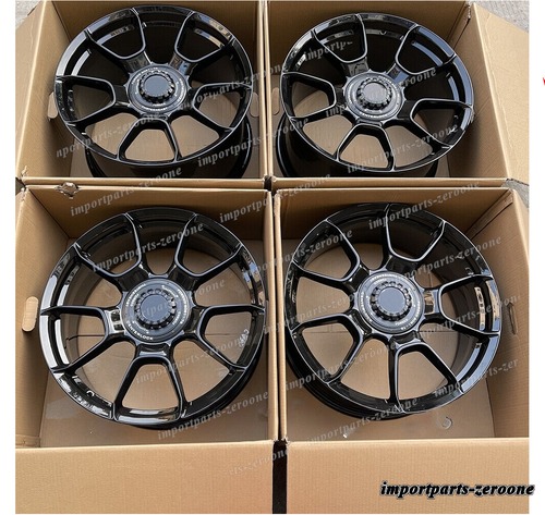 21インチ スタッガードグロスブラックスタイルホイール ポルシェ 991 911 カレラS　-BRN-12193