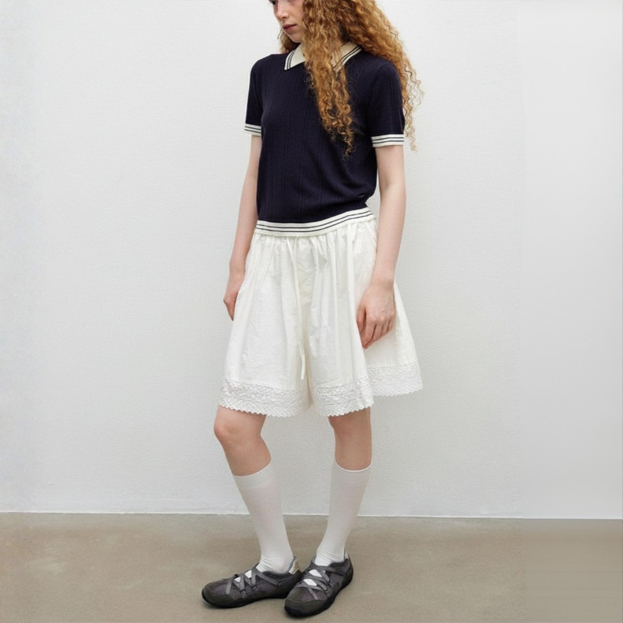 Ligne Contrast Knit Polo F0683