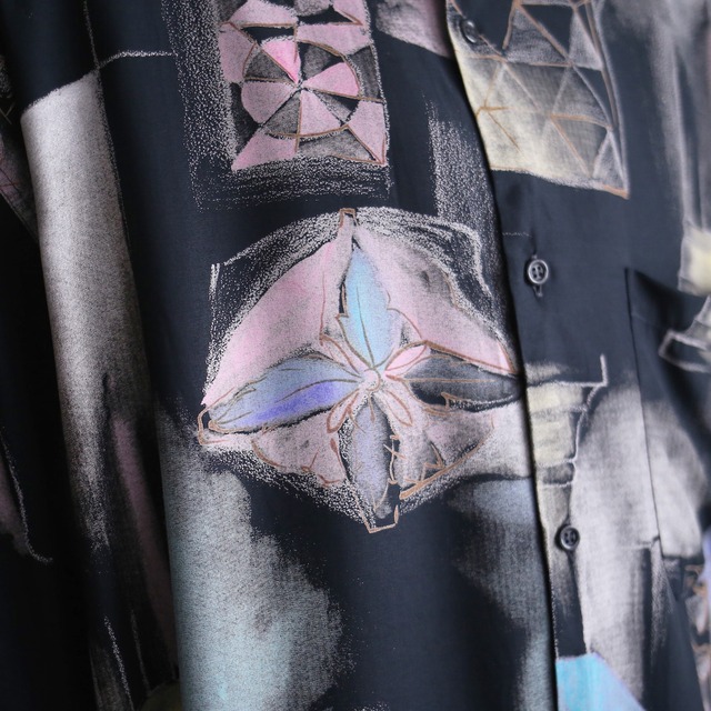 mode coloring art graphic loose h/s shirt