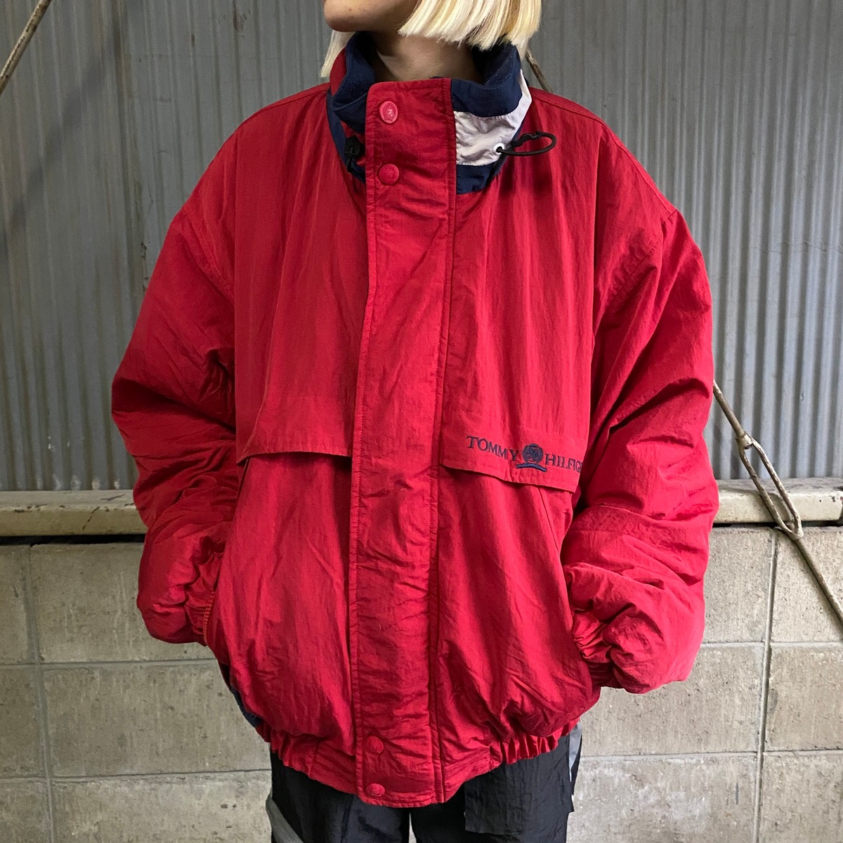 90年代 TOMMY HILFIGER トミーヒルフィガー ダウンジャケット メンズL 