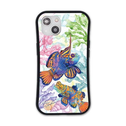 【iPhone耐衝撃グリップケース】彩海に舞うニシキテグリ