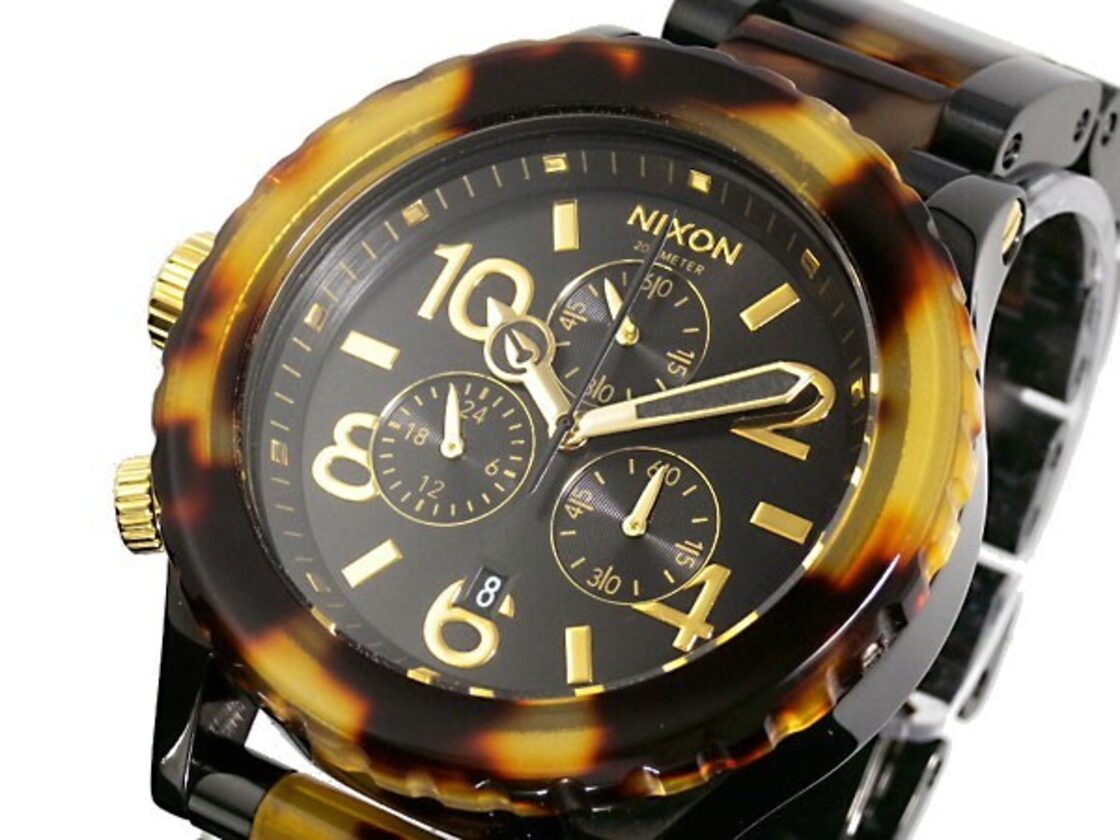 ニクソン NIXON 腕時計 42-20 CHRONO A037-679 ALL BLACK TORTOISE 