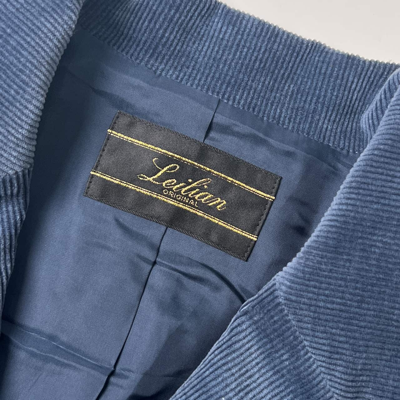 カシミヤ混 Leilian レリアン コーデュロイ ジャケット 13＋/くすみブルー系 レディース