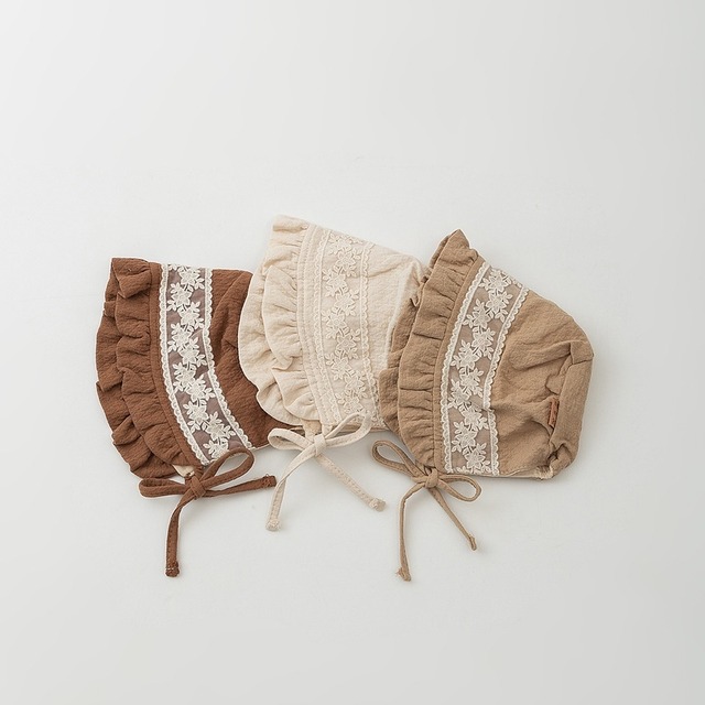 【HAT】韓国風　レース花柄帽子