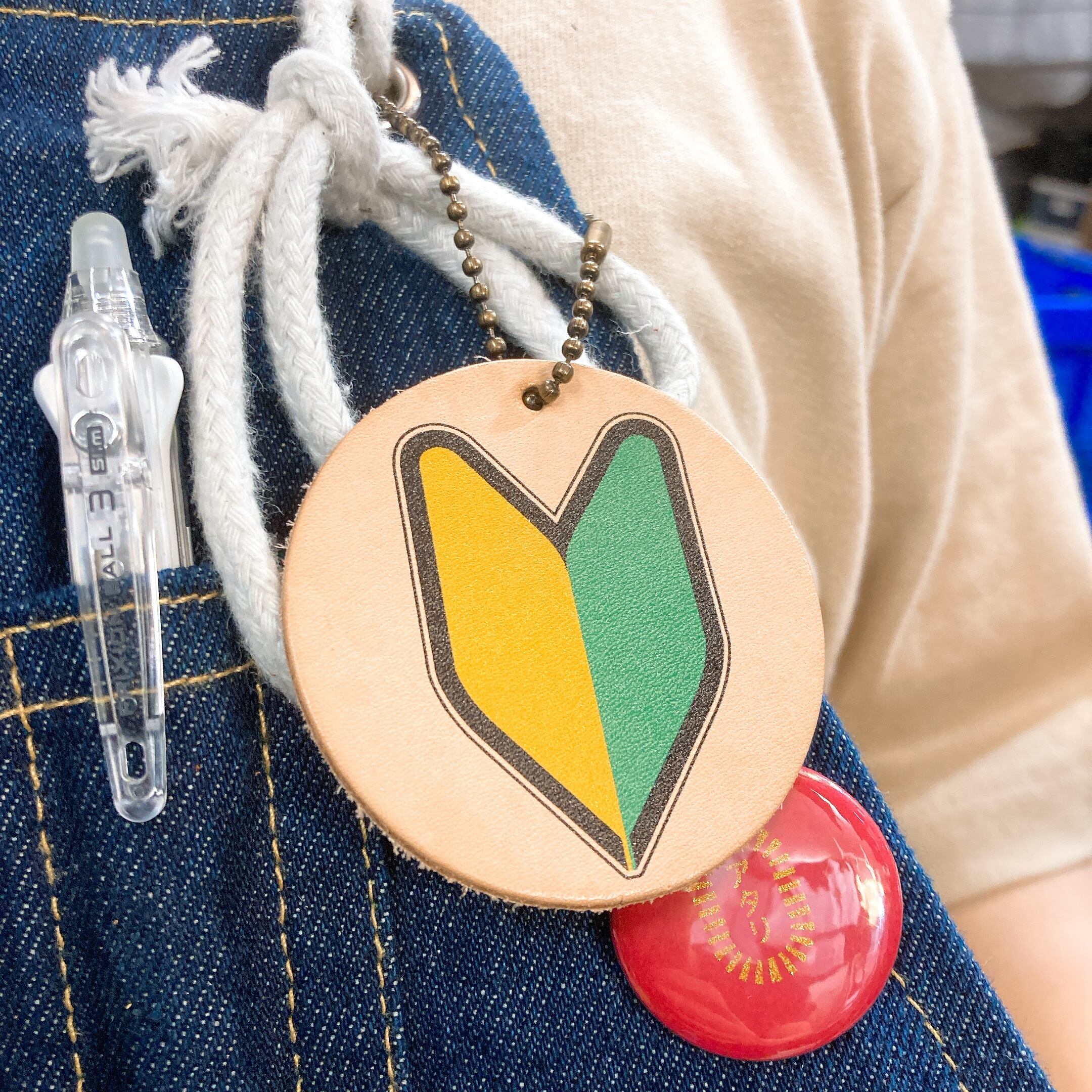 レザータグ】初心者マーク（ボールチェーン付）[Quest/クエスト：あん