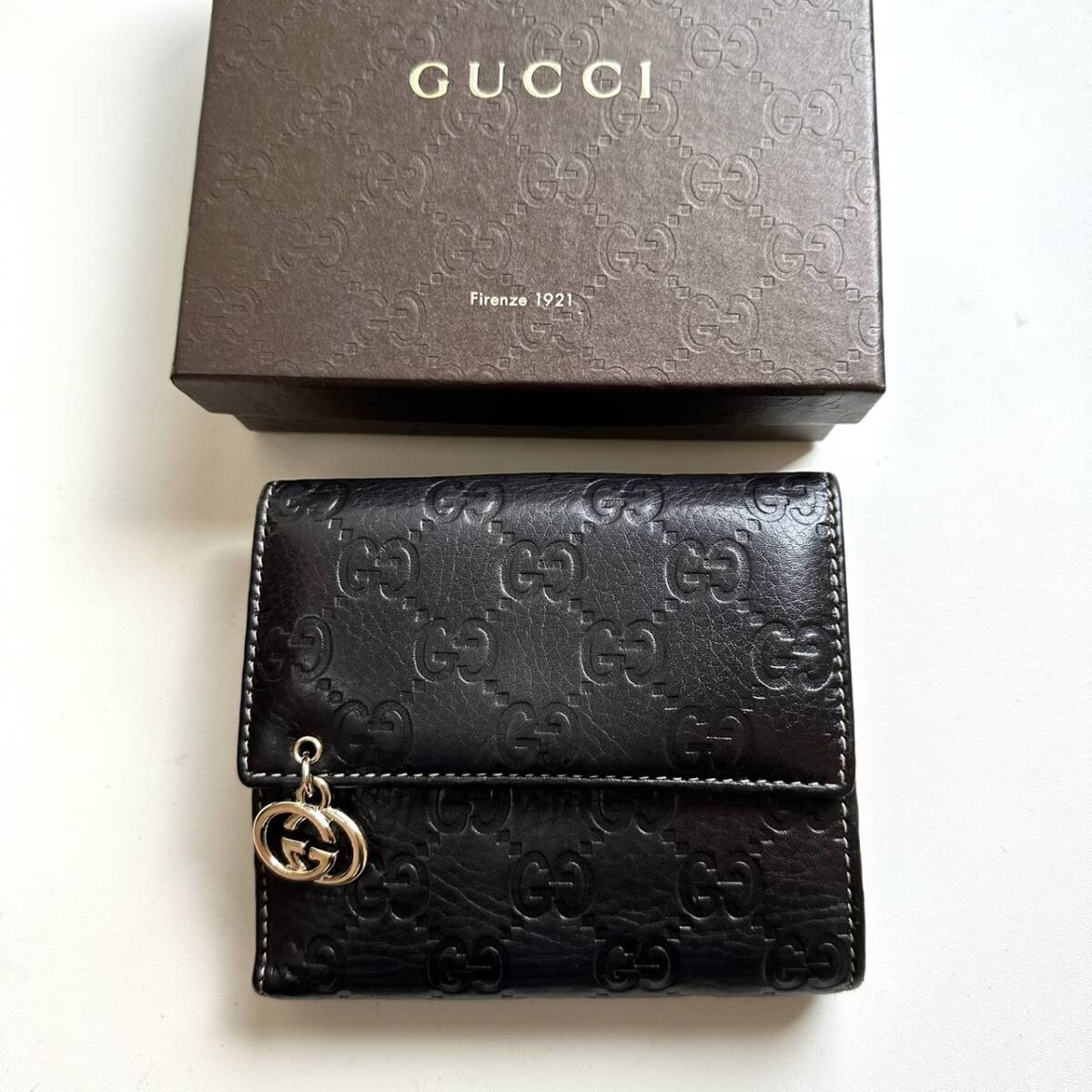 【美品】 356 GUCCI グッチ インターロッキング 2つ折り 財布 グッチ GUCCI 二つ折り財布 GG インターロッキング | 万福財布