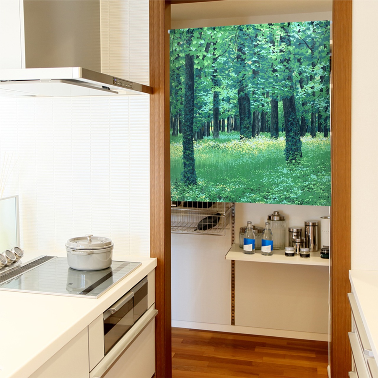 【受注生産】 のれん  Deep in the forest  幅85ｘ丈 90cm