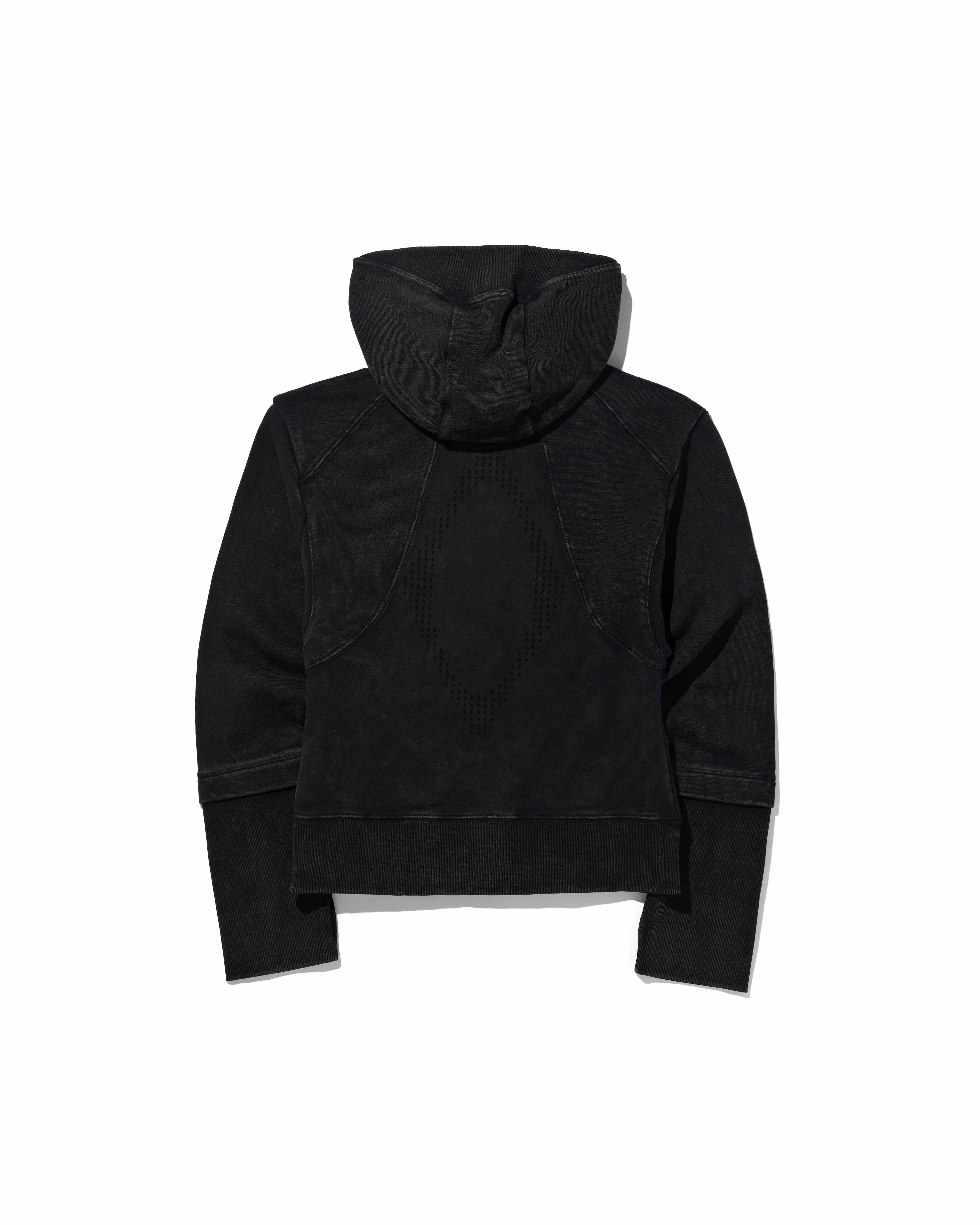 MSCHF] RHOMBUS PUNCHING HOODIE ZIP-UP_WASHED BLACK ミスチーフ 正規