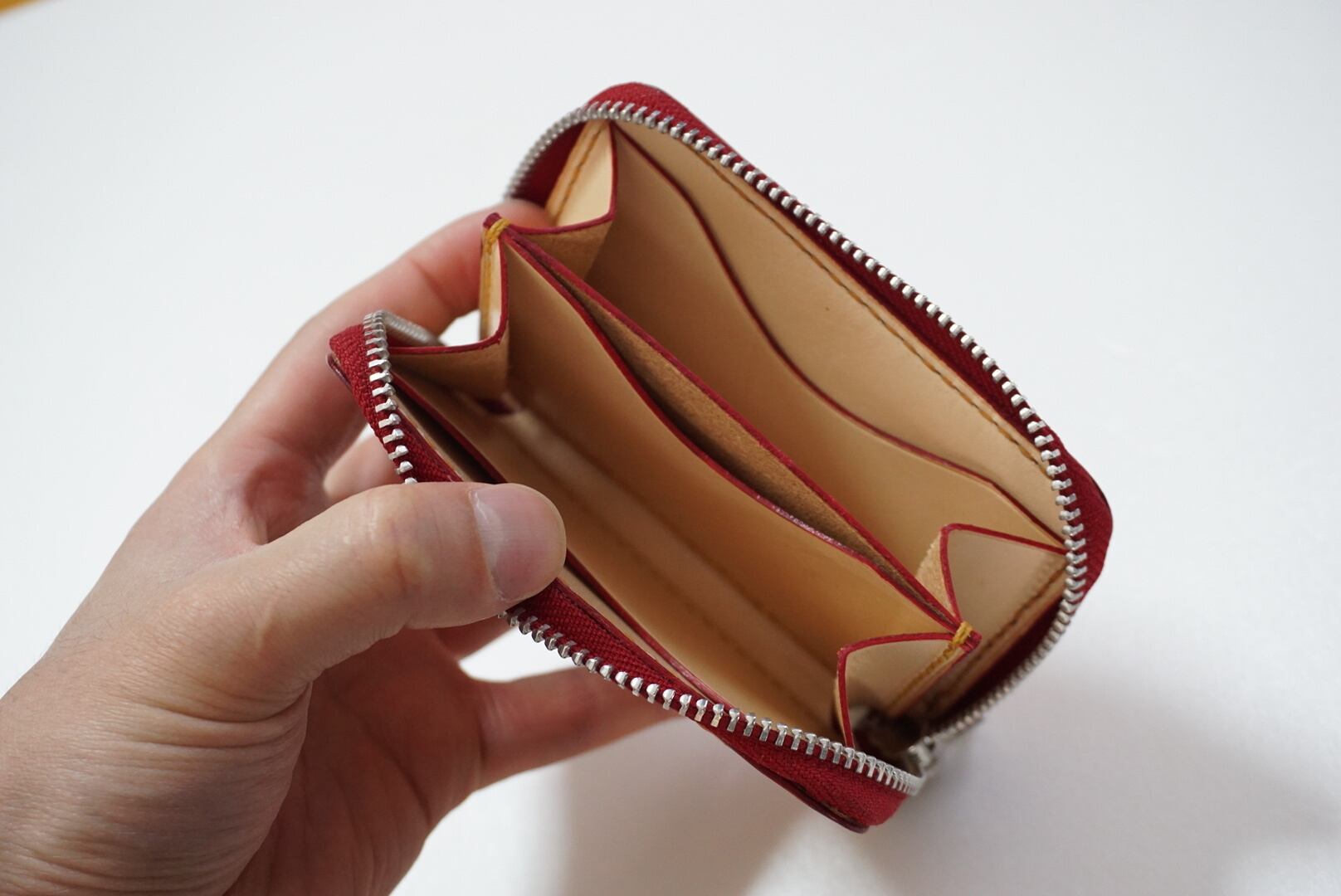 グリーン・ホワイト系 完成品♪ レザー カービング パスコインケース