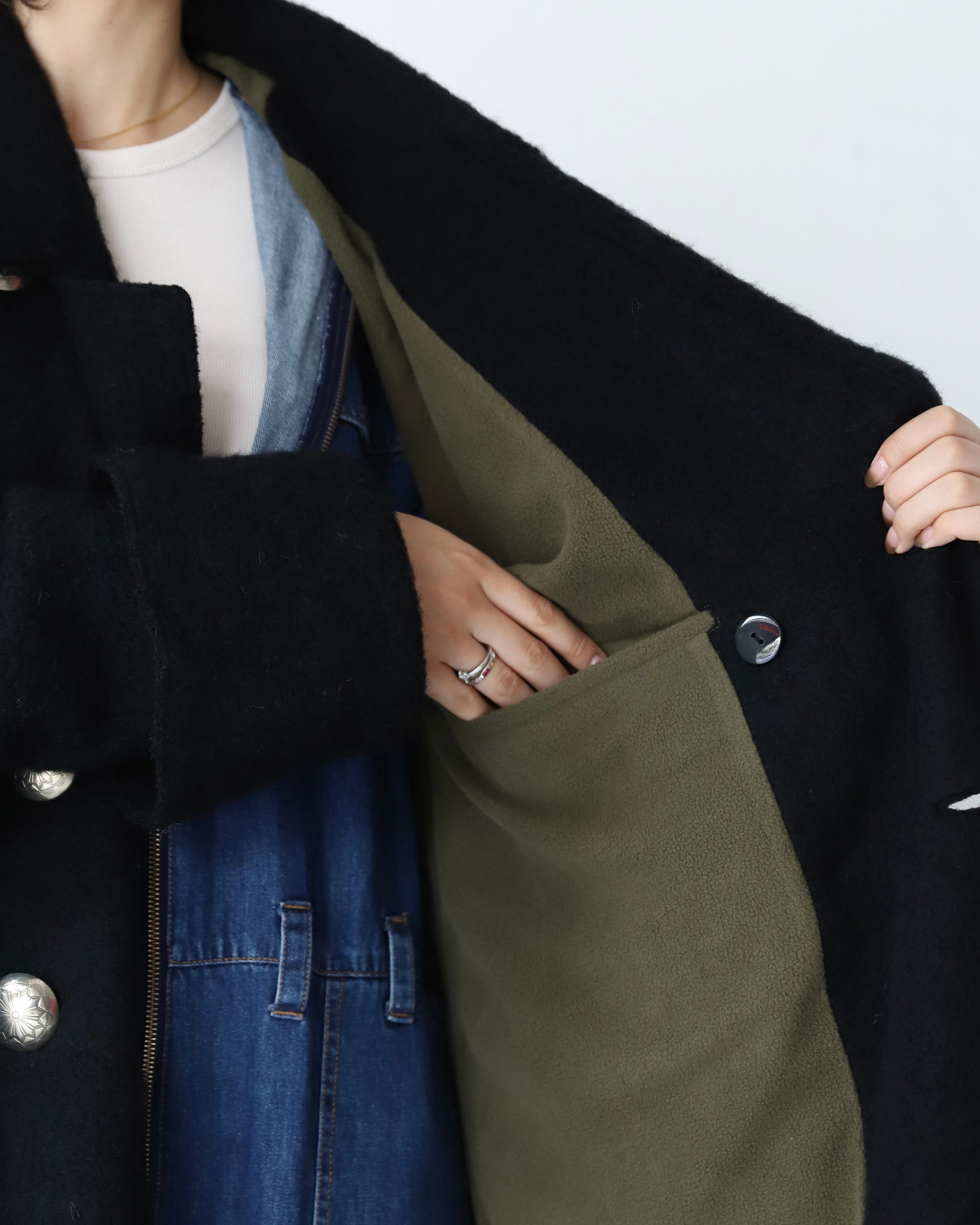 Wool Gown Long Coat / ウールガウンロングコート | AMBERGLEAM