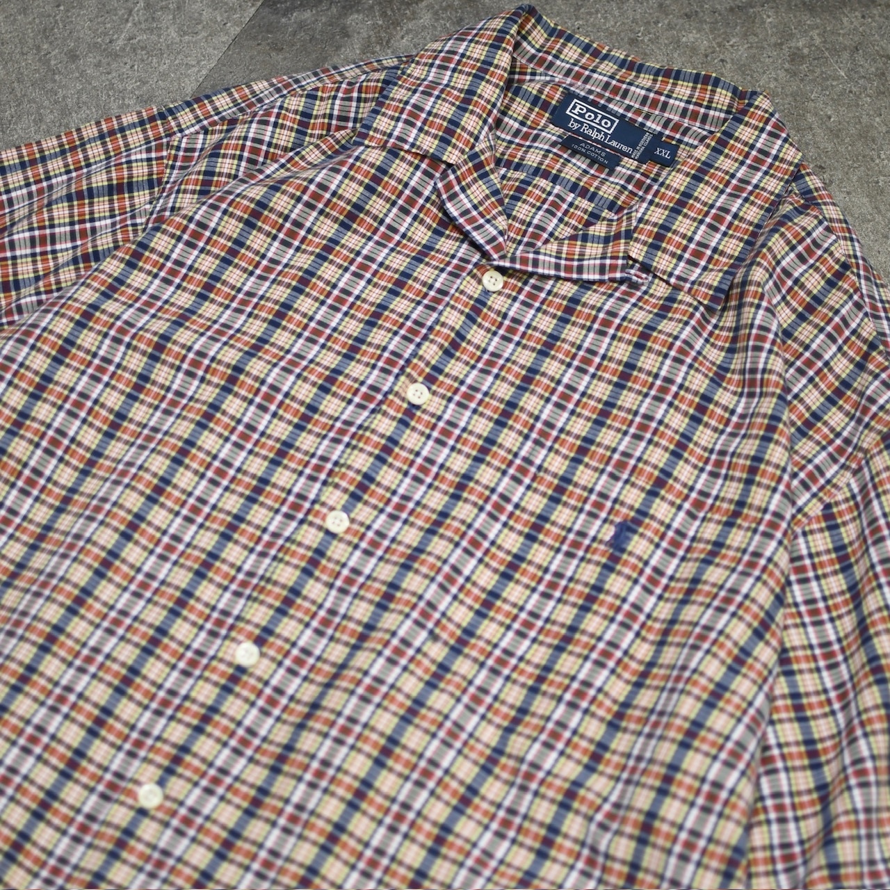 POLO RALPH LAUREN ADAMS check open collar shirt