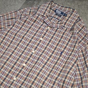 POLO RALPH LAUREN ADAMS check open collar shirt