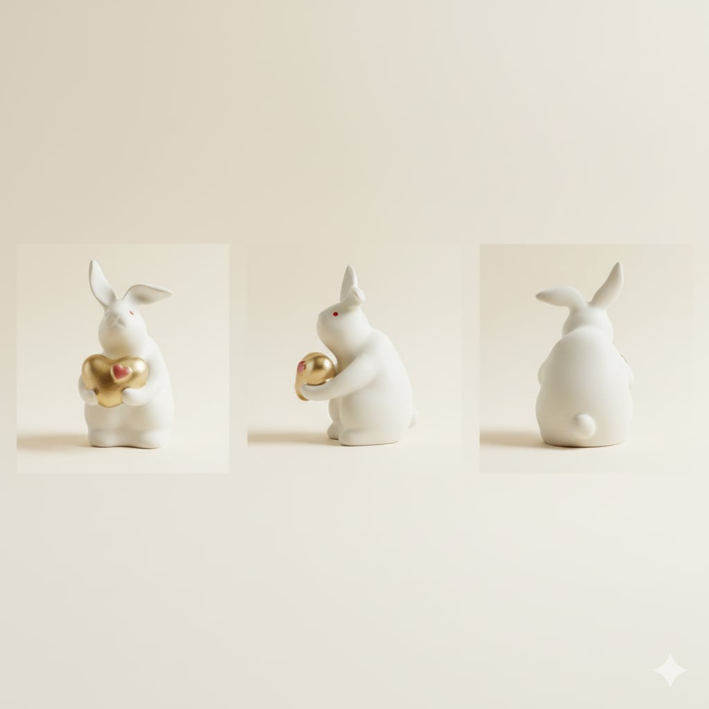 うさぎ(高さ7.5cm)ハート 梅色 | TSUNE;田中恒子の器 オンラインストア