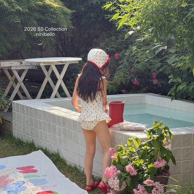 【6/18〆予約】<ninibello>  Rosieberry swimwear (bonnet set)