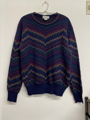 90sTricots St. Raphael Whole Pattern Wool Knit Sweater/M