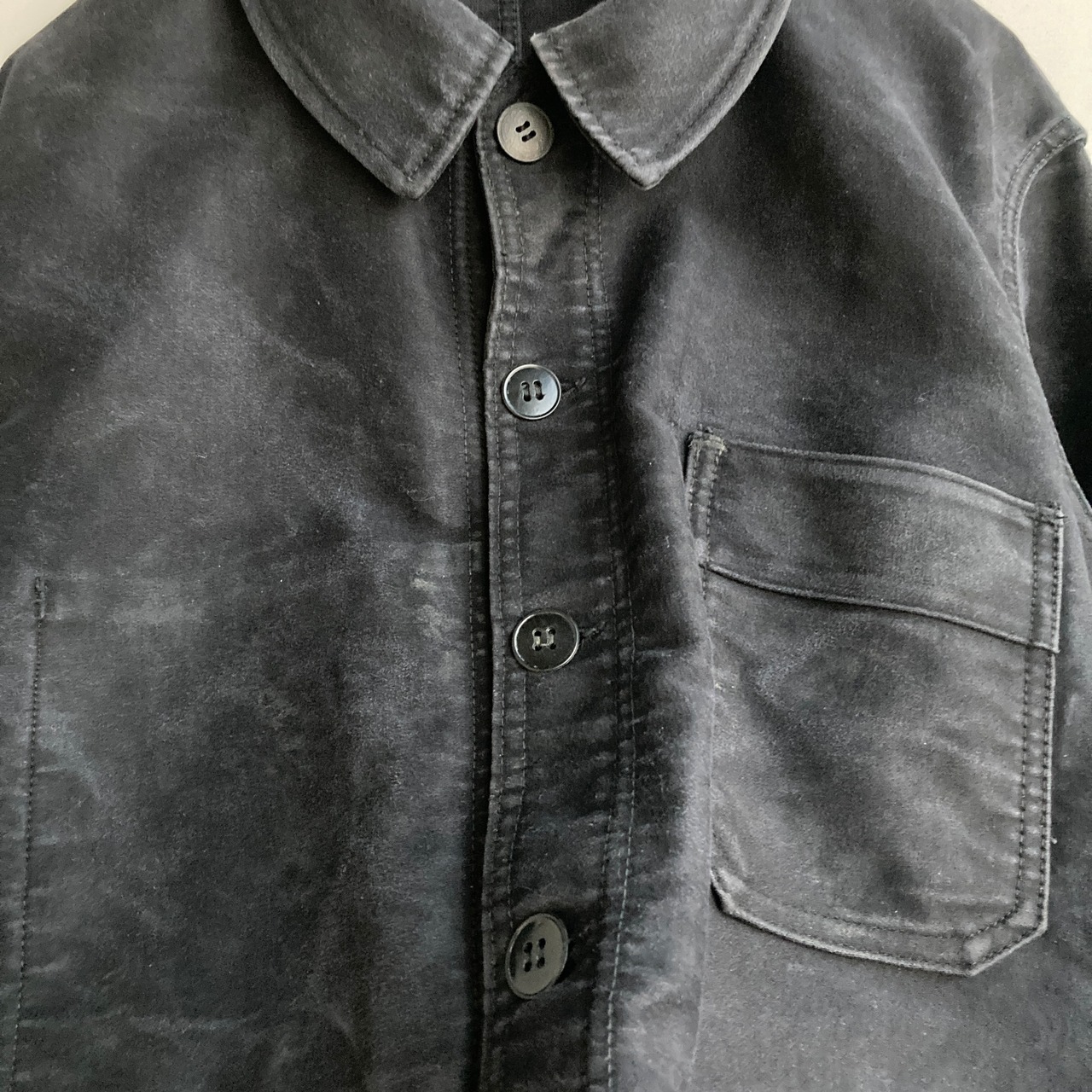 Le Mont St Michel ブラックモールスキンジャケット 50s 画像6