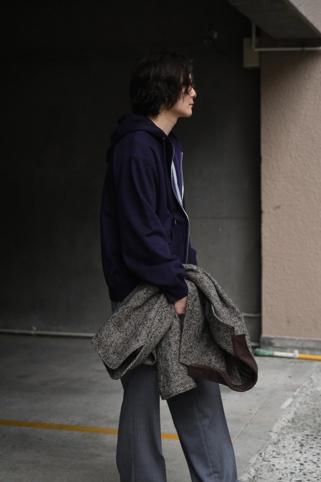 burhmsROOTSOTCK / Soft&Hard Sweat Hoodie Zip Wide (Dark Purple)