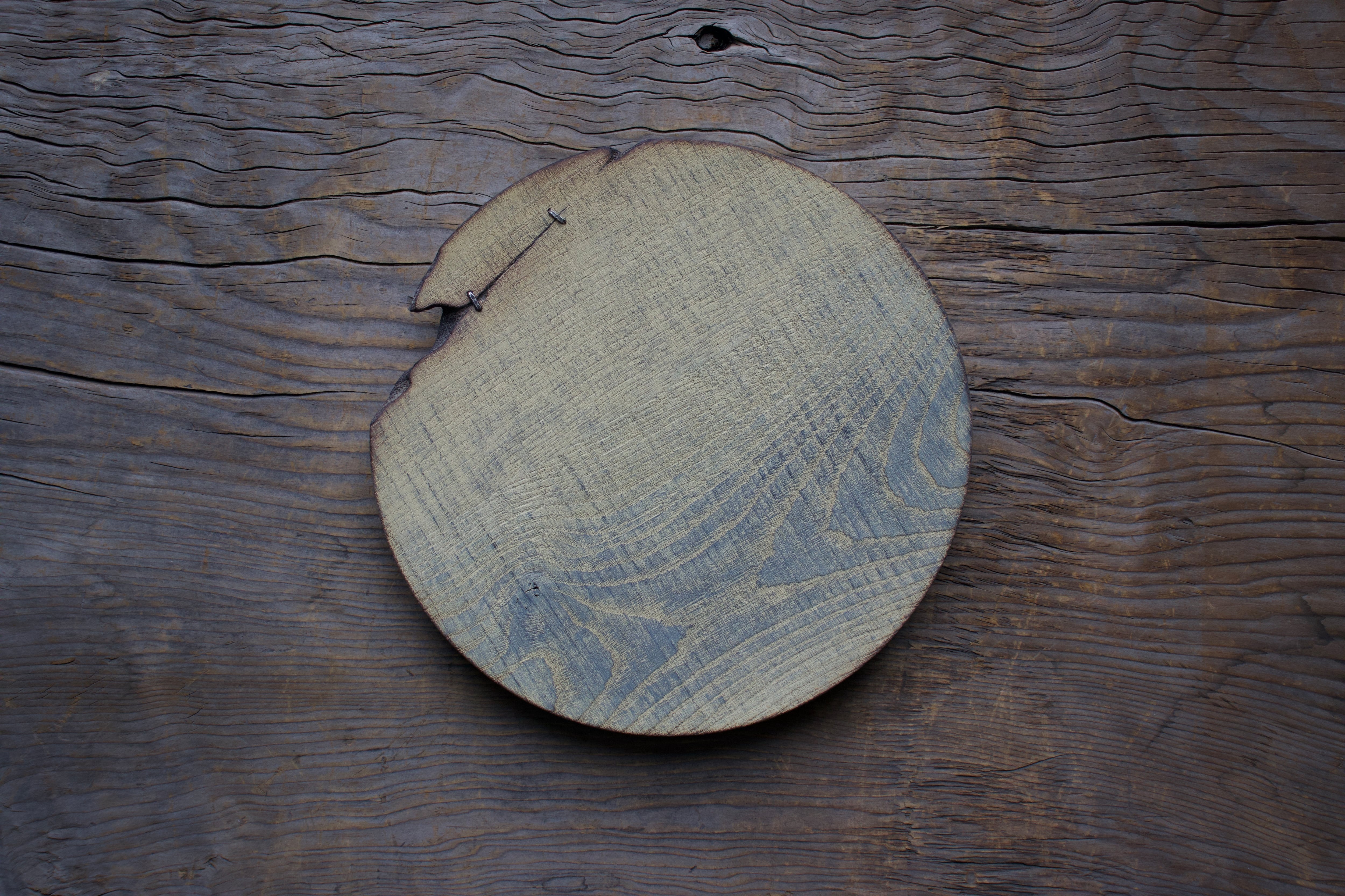 【貴重】ShimooDesign浮様楕円形　銀の鎹　　　　　　　木製プレート 貴重】ShimooDesign浮様楕円形 銀の鎹 木製プレート ShimooDesign貴重