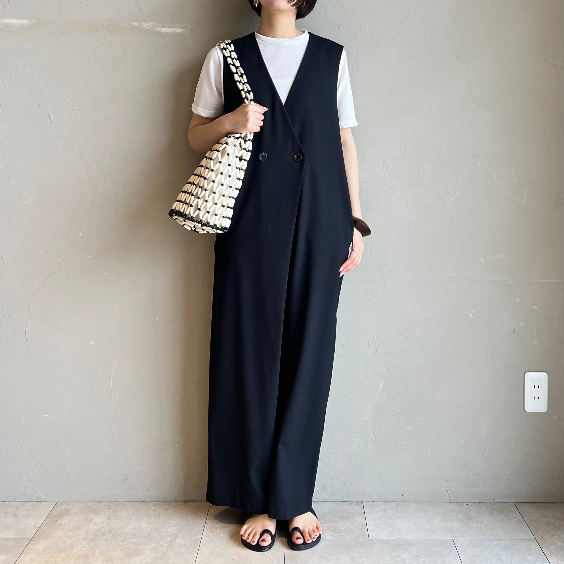 CLOCHE 】麻調Vネックコンビネゾン | valance 福井｜レディース