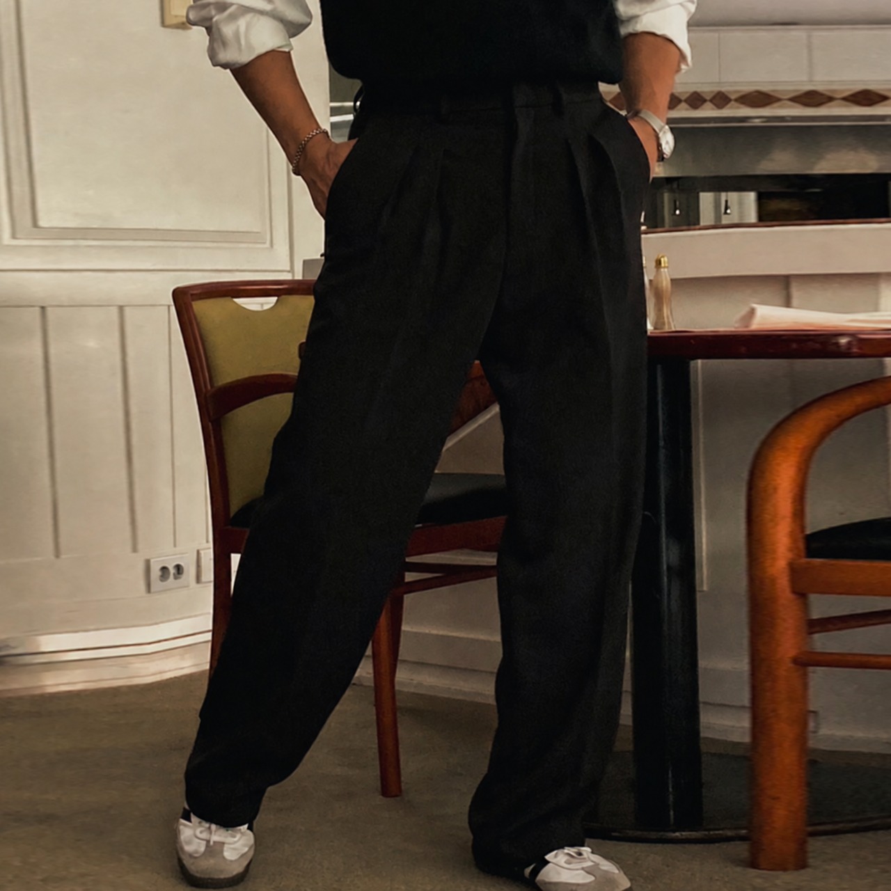 Double Pleated Straight Pants TB2551・画像7