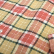 70's~ cotton light flannel check shirt