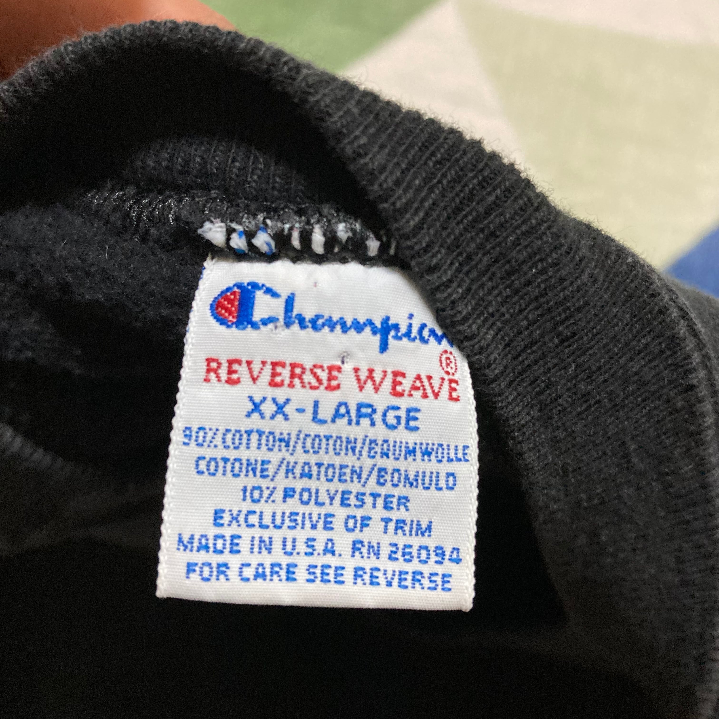 90s Championブラック リバースウィーブ 刺繍タグXXLサイズ 90s Champion ブラック リバースウィーブ 刺繍タグXXLサイズ