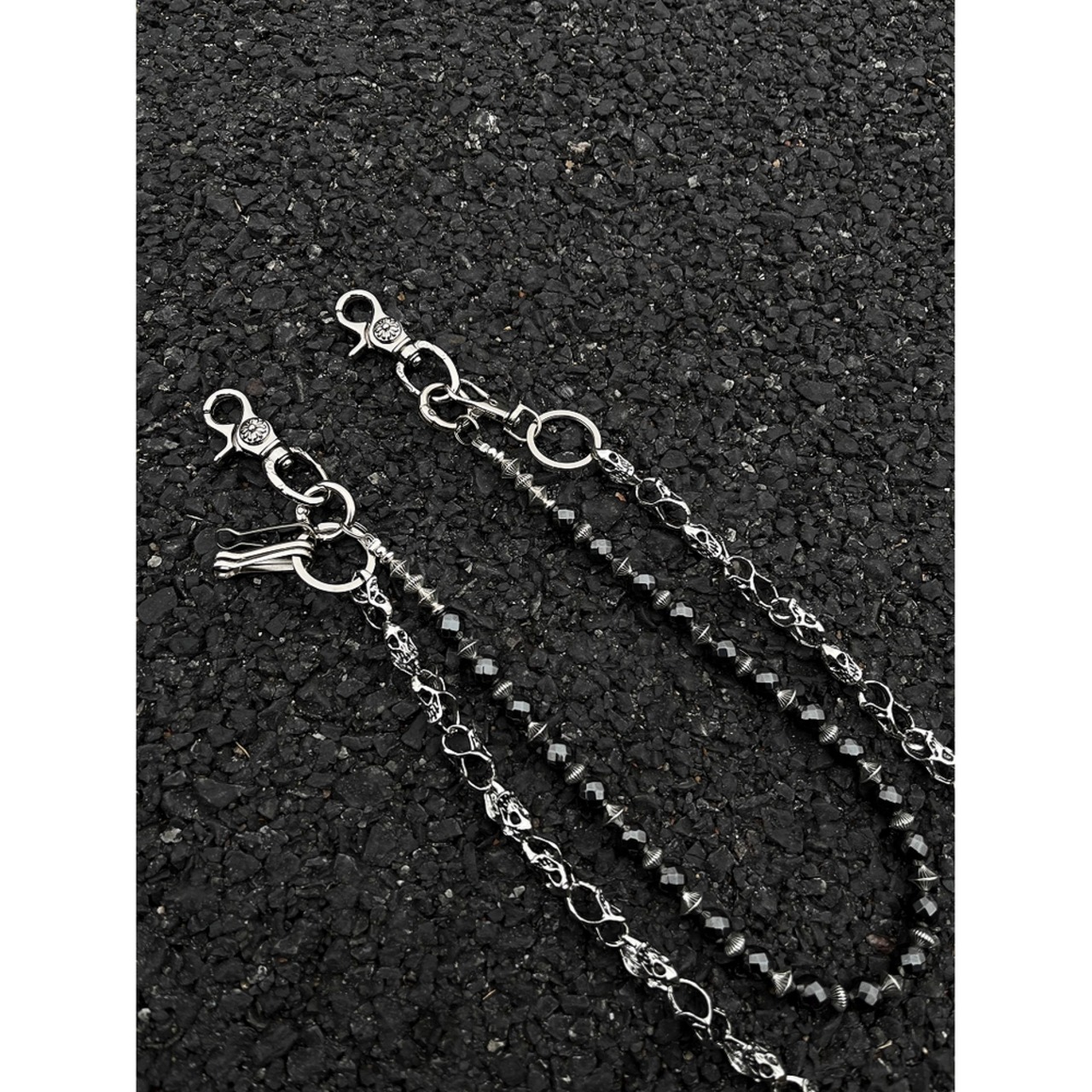 スケルトンダブルレイヤー ウォレットチェーン G178