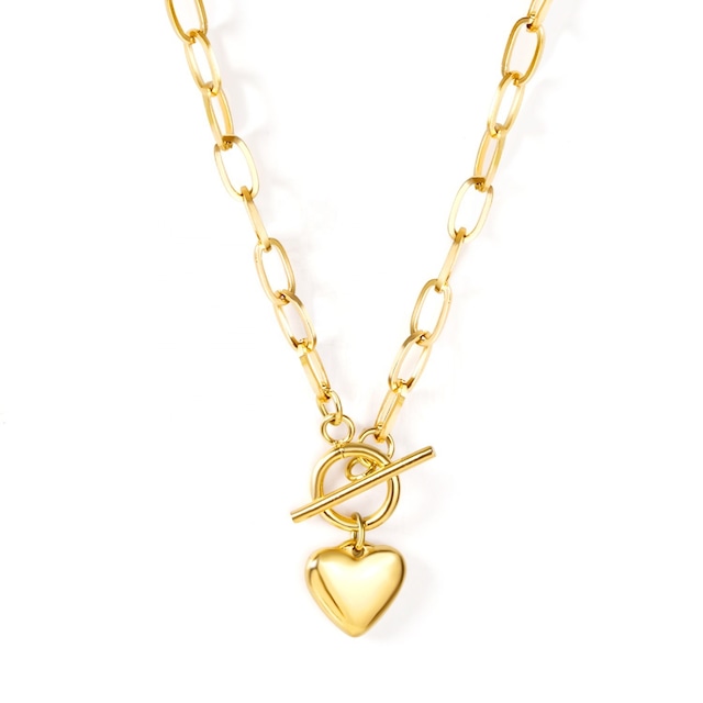 Heart Toggled Necklace【GOLD】