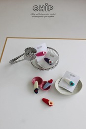 チップ / CHIP / ハートポイントパッチンピン / 韓国子供服 / キッズ / 26winter〖取寄〗*FREE*