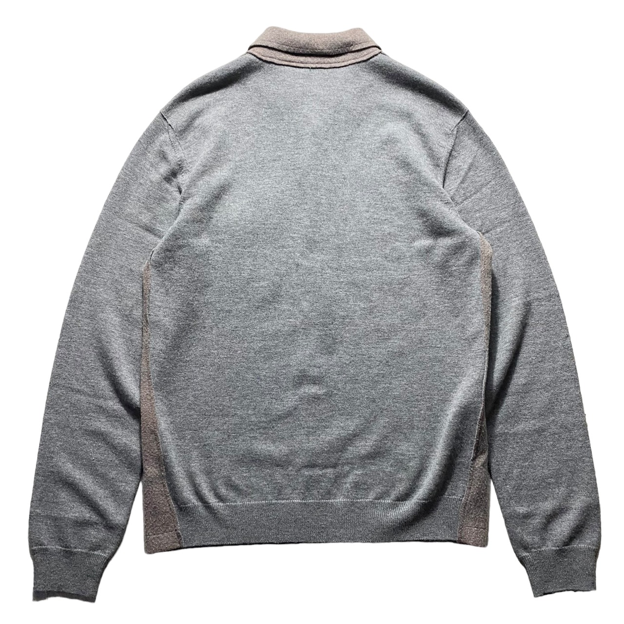 LANVIN fleece panel knit shirt