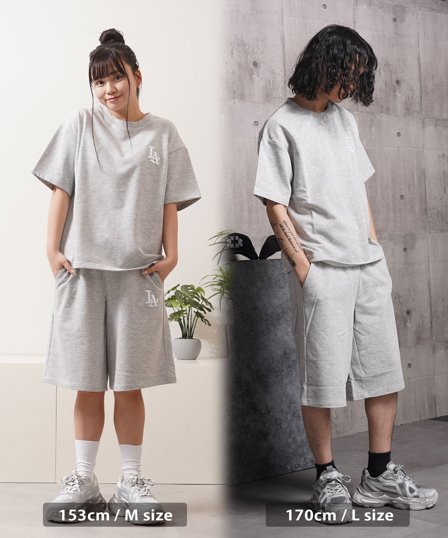 ◇LA ロゴ刺繍 スウェットショートパンツ◇yo-26002 | 1111clothing