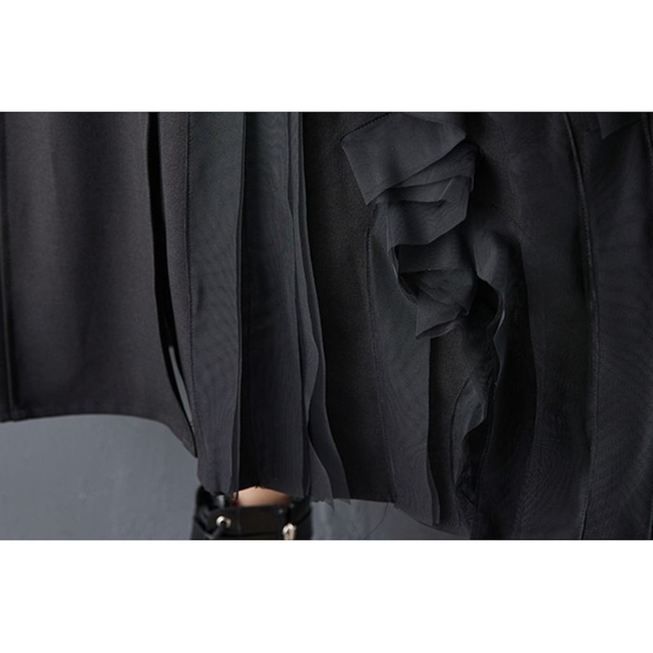 アシンメトリー フリルデザイン ワンピース 60047