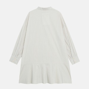 stripe shirt one-piece　J00125