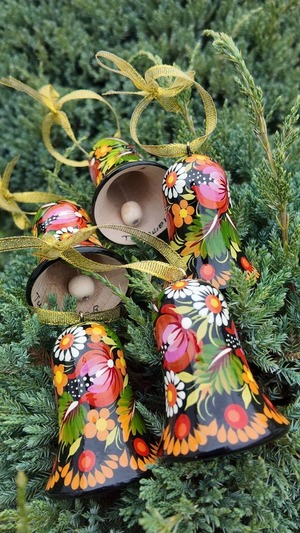 クリスマスデコレーション　ベル1点のみ（ティモシェンコ作）