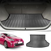 BIGKON トランクマット適合対応トヨタ プリウス 30系専用 2009年~2015年 PRIUS 30系 ラゲージトレイ 防水 耐摩擦 耐汚れ 抗菌性 TPE素材 車種専用 装着簡単 ブラック