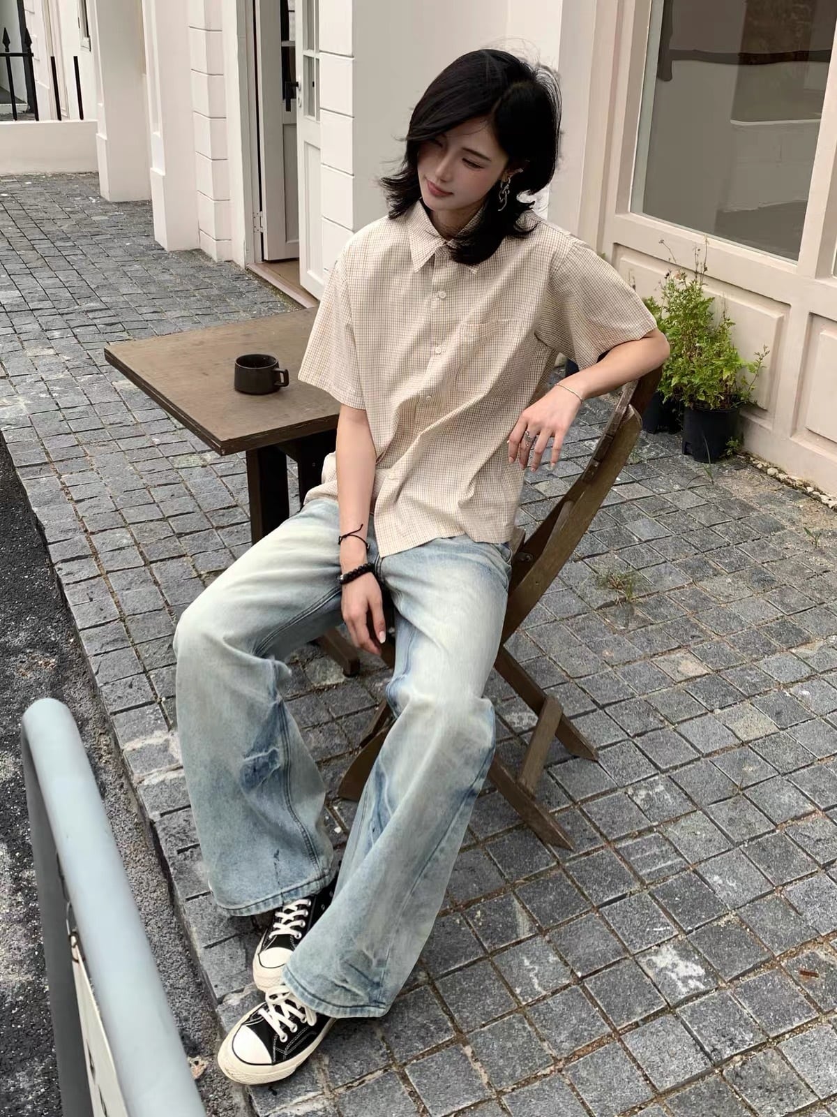 グラデーションウォッシュワイドデニム / GRADATION WASH WIDE DENIM