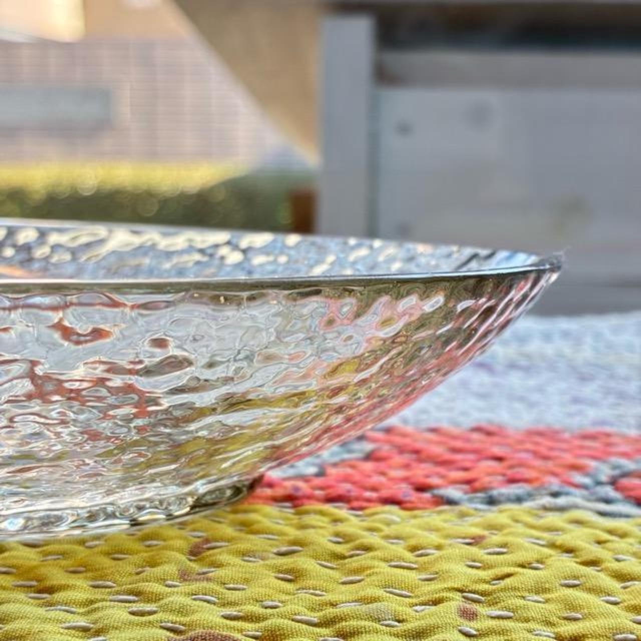 India SCENERY Glass Oval Plate, Small, perfect for appetizers, salads, Japanese, Western, Chinese, and fruit dishes.