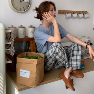 カジュアルチェック柄パンツ　A0325