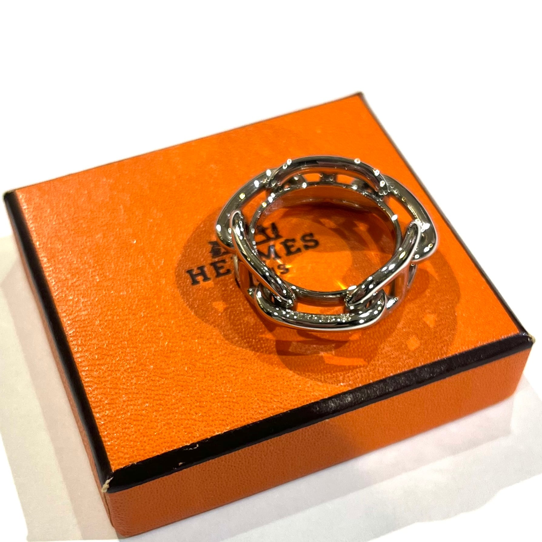 再入荷【HERMES 】HERMES スカーフリングVINTAGE シェーヌダンクル